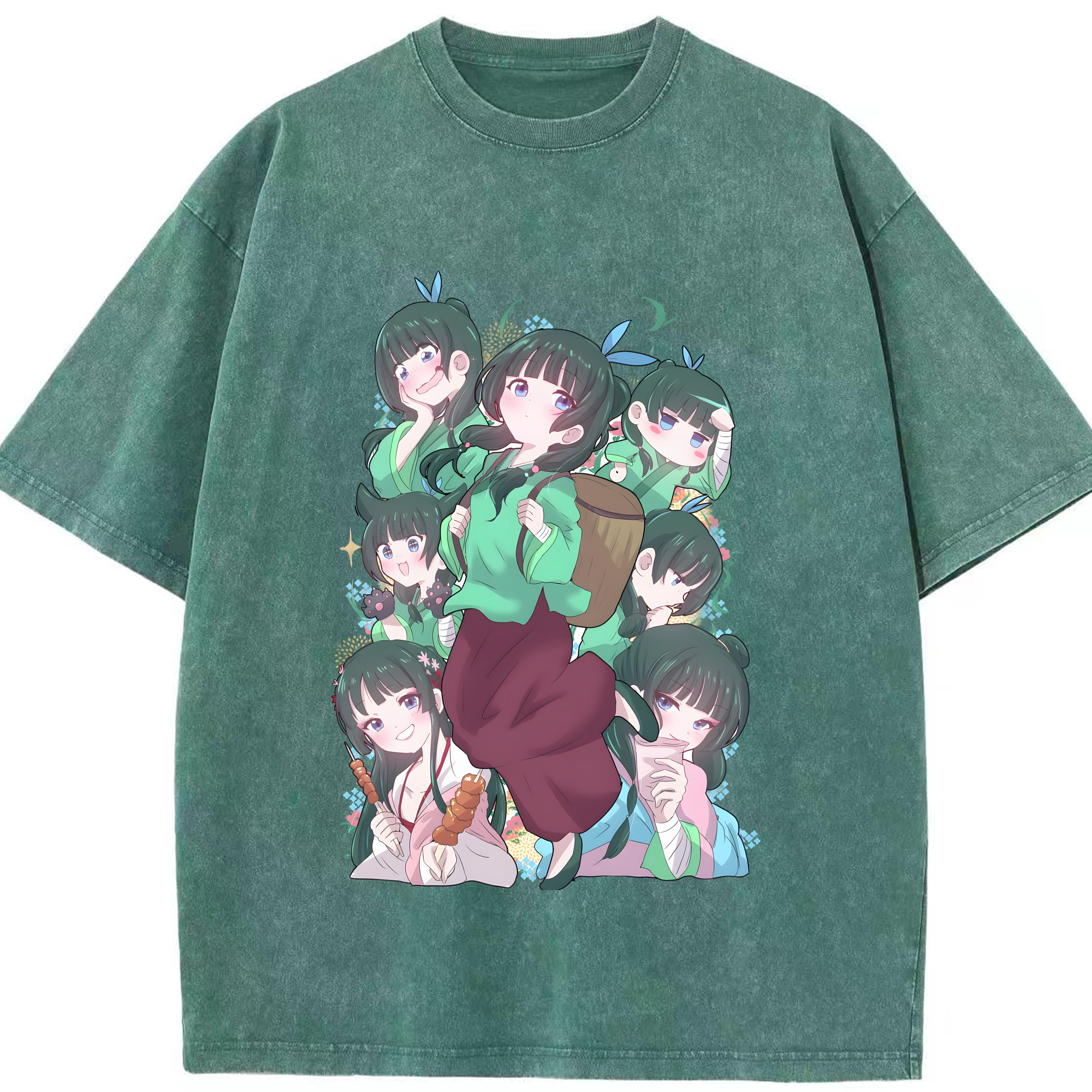 （画像用） 薬屋のひとりごと The Apothecary Diaries 綿100% ヴィンテージ風 半袖Tシャツ（フロントプリント）